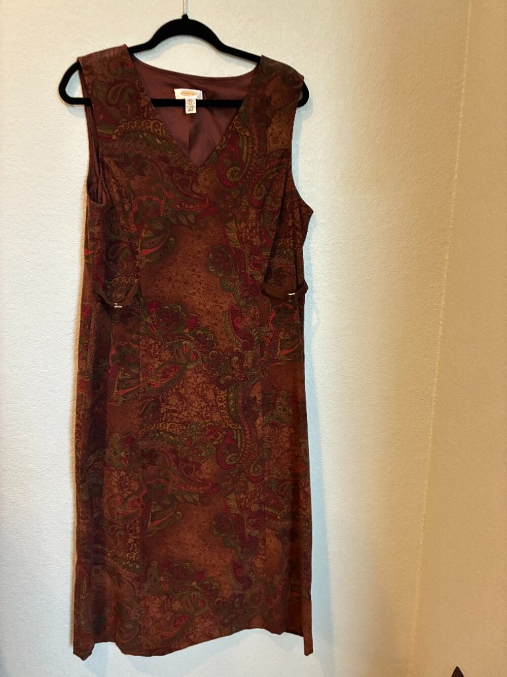 Vintage Talbots Paisley Jumper Dress | Size 14